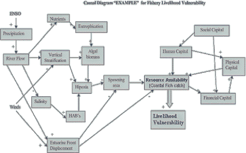 An economic diagram indicating “resource availability” of fish